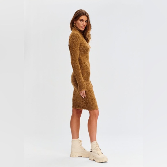 Retrofete Dress - SER.O.YA Brown -Textured Starling Dress - Medium -New with tag - Picture 8 of 16